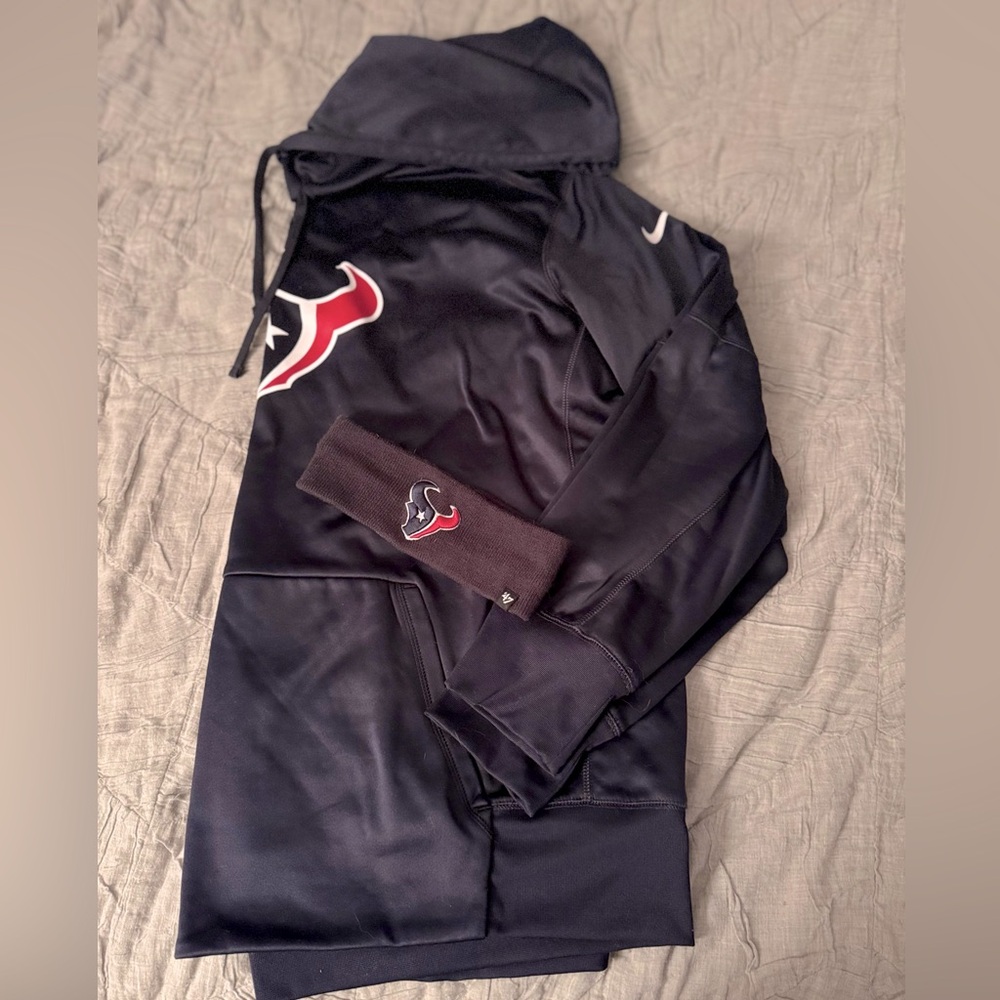 Houston Texans Official NFL Nike Dri Fit Hooded Sweatshirt